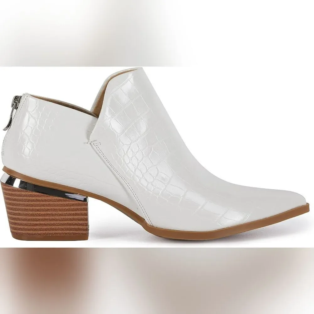 Elegant chunky heel bootie sz 8.5